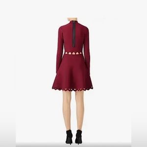 John & Jenn Knit Long Sleeve Burgundy Dress As Seen on Rent The Runway
